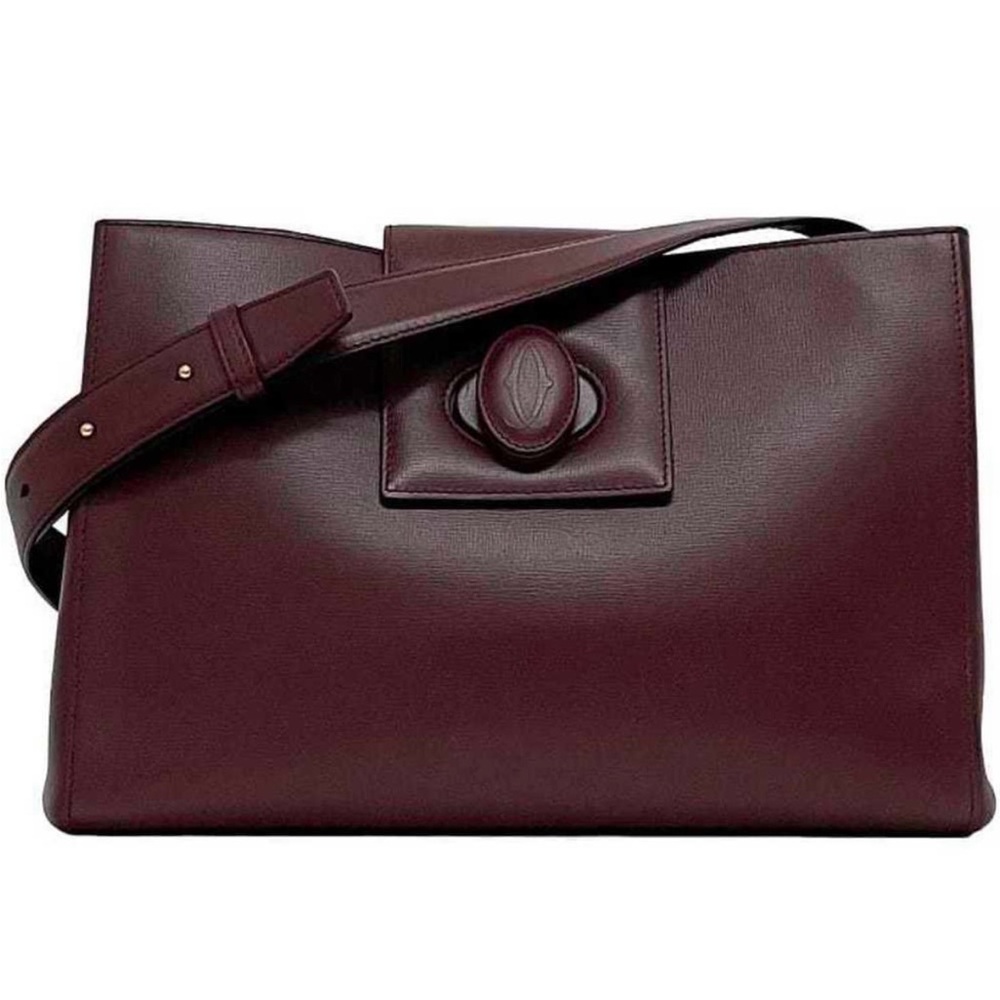 Cartier authentic Bordeaux calfskin leather purse EUC